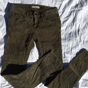 FREE PEOPLE SEXY STRETCH CORDS! Olive Green! Grt $